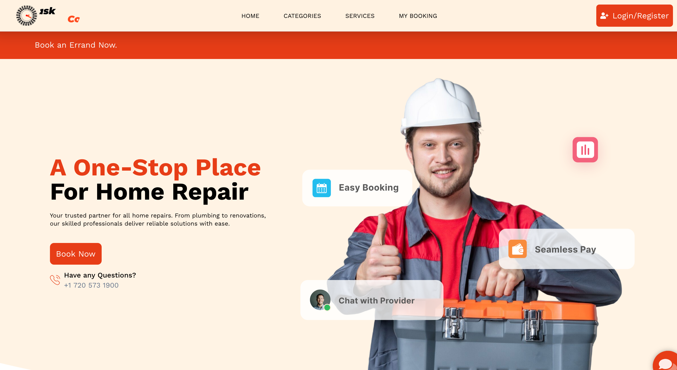 Web landing page